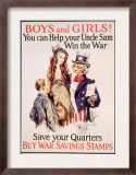 World War I American War Savings Stamps Poster by James Montgomery Flagg, 1918