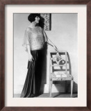 Dinner Gown with Black Skirt and Chiffon Blouse, 1922