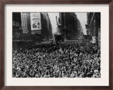 Crowds in Times Square, New York Celebrating the End of World War II, 1945