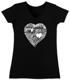 Juniors: V-Neck- Love in 44 Different Languages