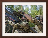 Soldier Operates a Missile Launcher While His Teammate Locates the Target
