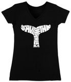 Women's: V-Neck- Save The Whales