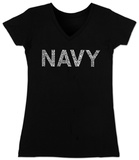 Buy Women's: V-Neck- Navy Anchors Aweigh at AllPosters.com