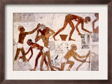 Painting of Workers Making Bricks from the Tomb of Rekhmire, Thebes, Egypt