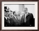 Martin Luther King Jr., and Malcolm X, Waiting for Press Conference, 1964