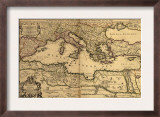 1685 Map of the Mediterranean Sea and Coastal Lands