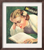 Woman, People Reading Books, Women Magazine, UK, 1942