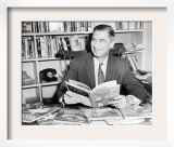Ted Geisel Seated at Desk Covered with His Uniquely Humorous Children