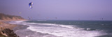 Kite Surfers Over The Sea, Waddell Beach, Waddell Creek, Santa Cruz County, California