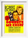 Goodbye, Mr. Chips, Robert Donat, Greer Garson on Midget Window Card, 1939