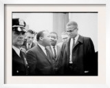 Martin Luther King Jr., and Malcolm X, Waiting for Press Conference, 1964