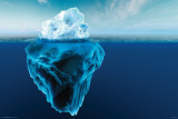 Glacier-Dark Blue Water