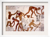 Painting of Workers Making Bricks from the Tomb of Rekhmire, Thebes, Egypt