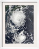 Two Typhoon Systems Approaching the Far East