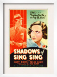 Shadows of Sing Sing, Bruce Cabot, Mary Brian on Midget Window Card, 1933