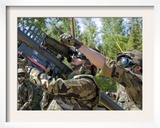 Soldier Operates a Missile Launcher While His Teammate Locates the Target