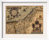 1570 Map of Palestine, from Abraham Ortelius