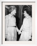 First Lady Patricia Nixon Hold Hands with Second Lady Judy Agnew
