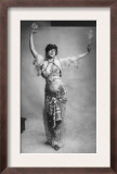 Belly Dancing, Woman in Belly-Dancing Costume Smoking and Holding Package of Cigarettes, 1900