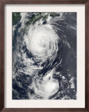 Two Typhoon Systems Approaching the Far East