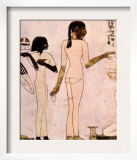 Painting of Serving Maidens from the Tomb of Rekhmire in Thebes, Egypt