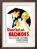 Don'T Bet on Blondes, Warren William, Claire Dodd on Midget Window Card, 1935