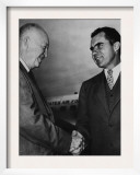 US President Dwight D. Eisenhower Shaking Hands with Vice President Richard Nixon, 1950s