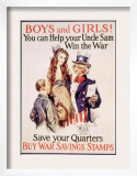 World War I American War Savings Stamps Poster by James Montgomery Flagg, 1918