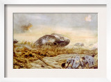 World War I, British Tanks Advancing Towards German Trenches Near Cambrai, 1918