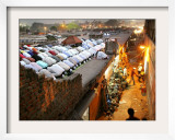 Indian Muslims Take Their Evening Prayers
