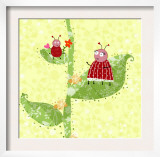 Two Ladybugs Perched on a Plant