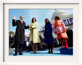 President Barack Obama Takes the Oath of Office with Wife Michelle and Daughters, Sasha and Malia
