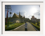 Royal Palace Guard Stands During Coronation Ceremonies in Phnom Penh Thursday October 28, 2004 Framed Photographic Print
