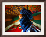 Buy A Man, Wearing his Traditional Tuareg Turban, Stands in His Tent in Koygma at AllPosters.com