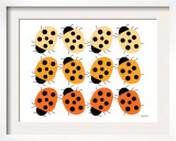 Orange Lady Bug Family