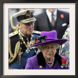 Queen Elizabeth II and Prince Philip Arrive for Remembrance Day Service, Westminster Abbey, London