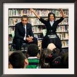 Before President Barack Obama and Wife Read to Second Graders at Capital City Public Charter School