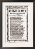Anti-Irish, No Irish Need Apply, Sheet Music, Includes Reproduction of Newspaper Ad, Feb. 1862