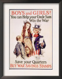 World War I American War Savings Stamps Poster by James Montgomery Flagg, 1918