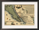1720 Map of Baja California and Northwest Mexico, Showing California as an Island