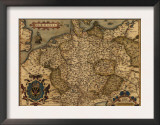 1570 Map of German States, from Abraham Ortelius, Theatrvm Orbis Terrarvm