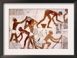 Painting of Workers Making Bricks from the Tomb of Rekhmire, Thebes, Egypt