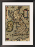 1570 Map of the British Isles. from Abraham Ortelius, Theatrvm Orbis Terrarvm