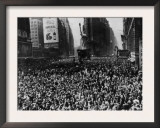 Crowds in Times Square, New York Celebrating the End of World War II, 1945