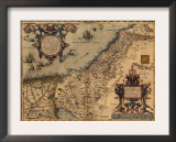 1570 Map of Palestine, from Abraham Ortelius