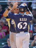 Milwaukee Brewers v Arizona Diamondbacks, SCOTTSDALE, AZ - MARCH 09: Jeremy Reed and Carlos Gomez