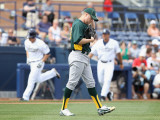 Oakland Athletics v San Diego Padres, PEORIA, AZ - MARCH 06: Josh Outman and Logan Forsythe