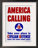 World War II, America Calling - Take Your Place in Civilian Defense, 1941