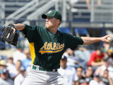 Oakland Athletics v San Diego Padres, PEORIA, AZ - MARCH 06: Josh Outman