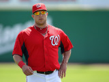 Florida Marlins v Washington Nationals, VIERA, FL - MARCH 02: Laynce Nix